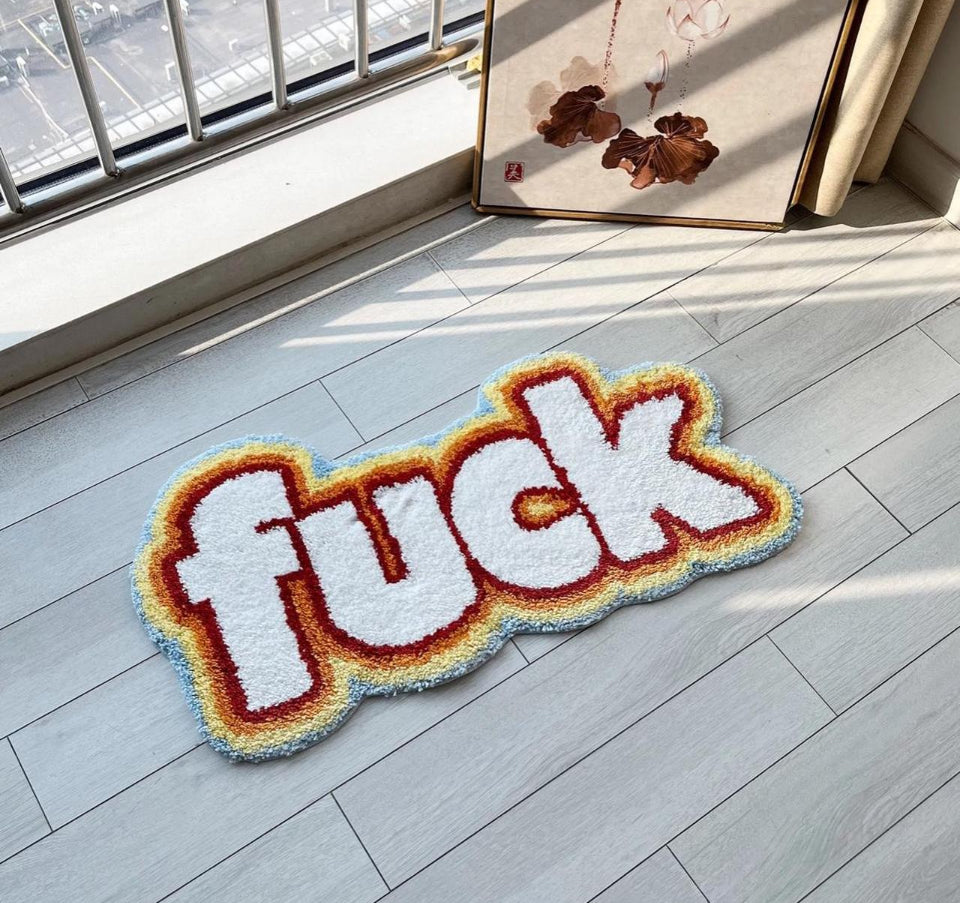 Rainbow Tufted F*ck Rug