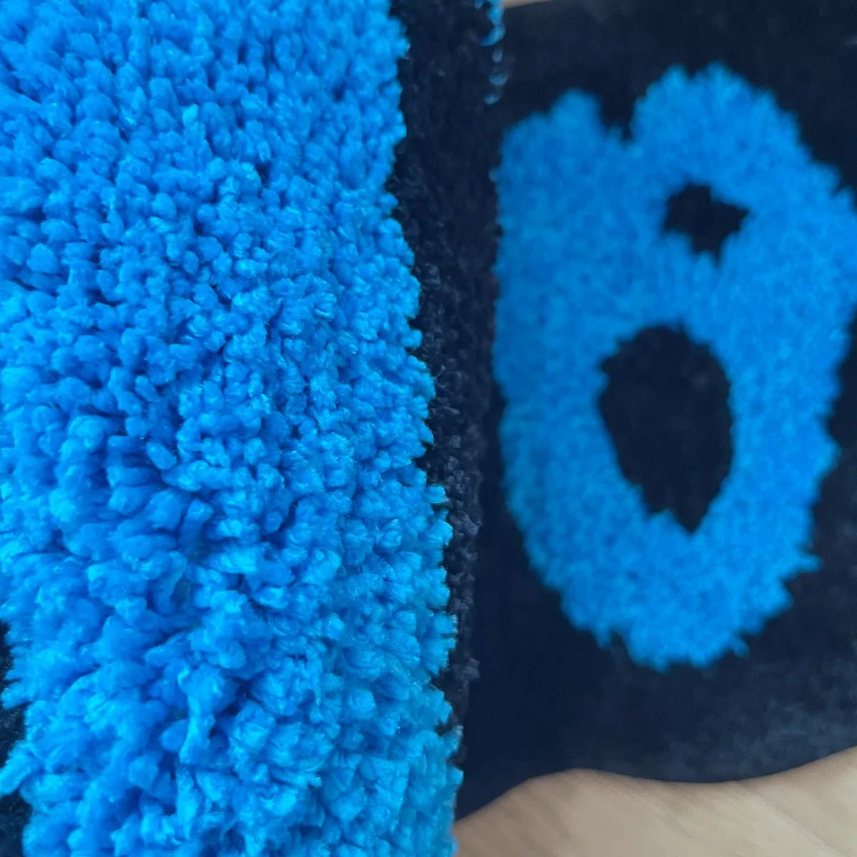 Blue and Black "Cookies" Modern Tufted rug - TheRugGuy