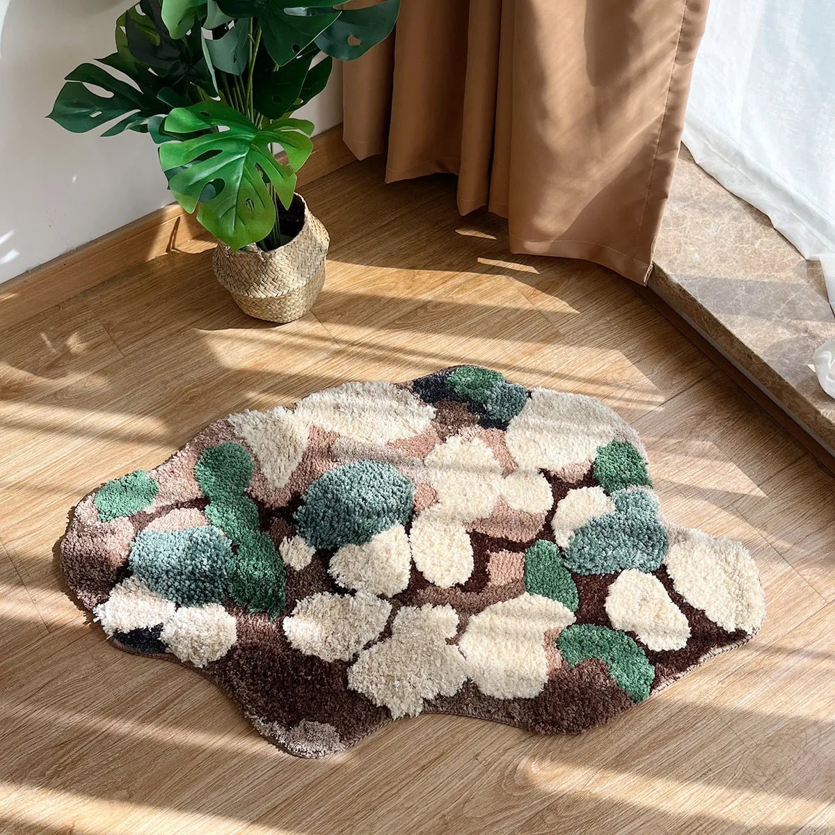 Green and Blue Tufted Moss Rug - TheRugGuy