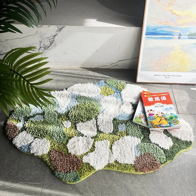 Green and Blue Tufted Moss Rug - TheRugGuy