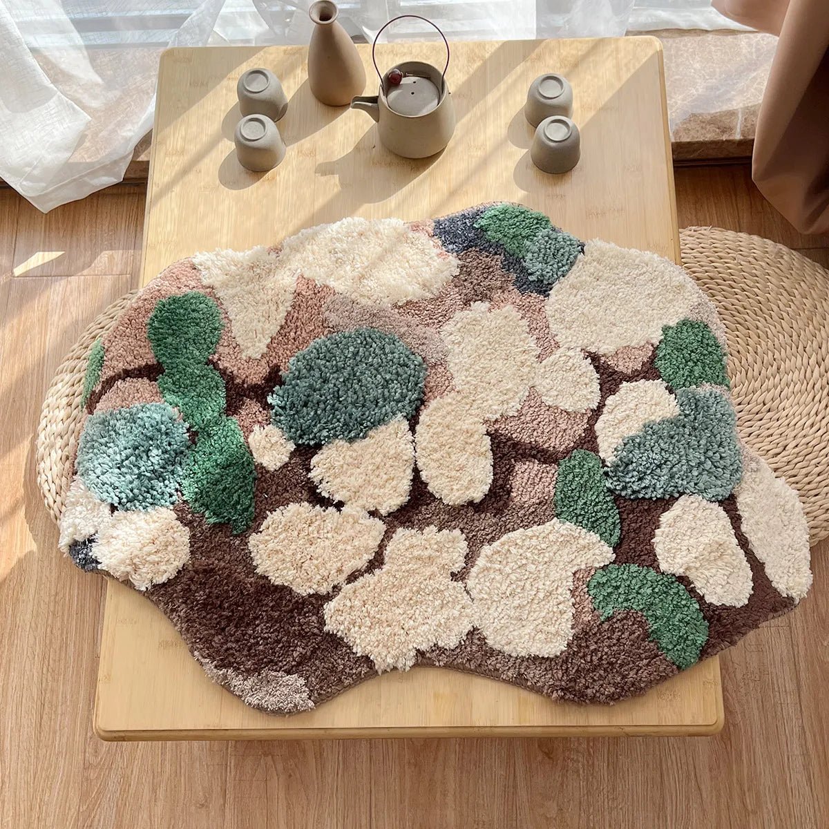 Green and Blue Tufted Moss Rug - TheRugGuy