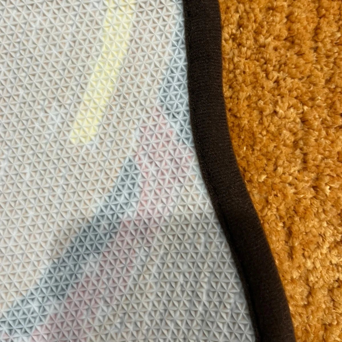 Orange and Black Tufted Croissant Rug - TheRugGuy