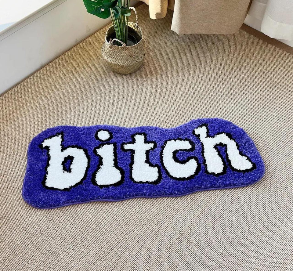 Tufted “B*tch” Rug