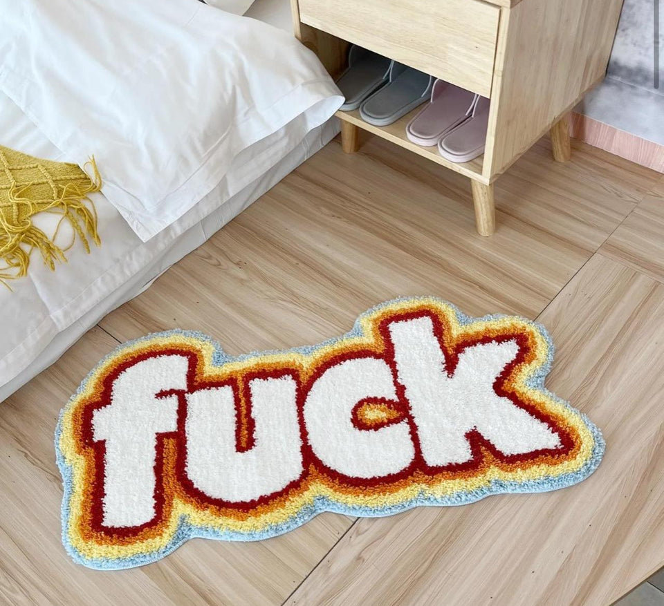 Rainbow Tufted F*ck Rug