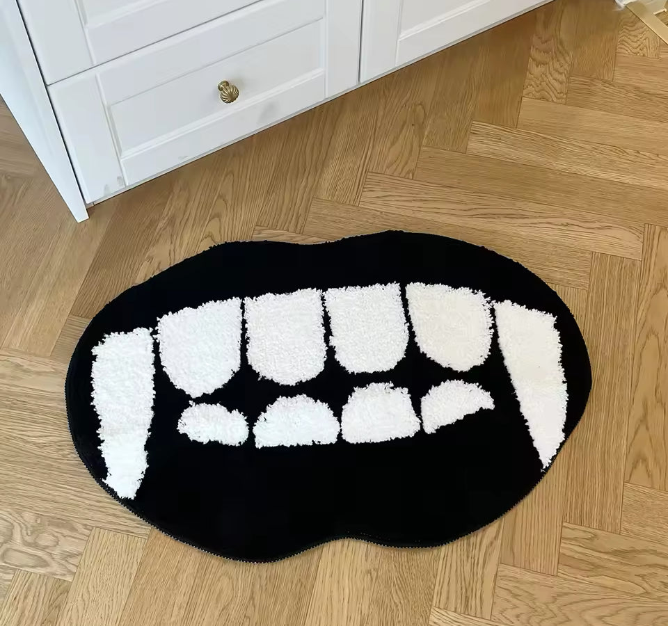 Tufted Vampire Teeth Rug