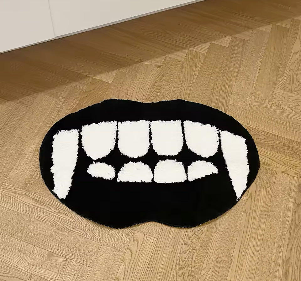 Tufted Vampire Teeth Rug