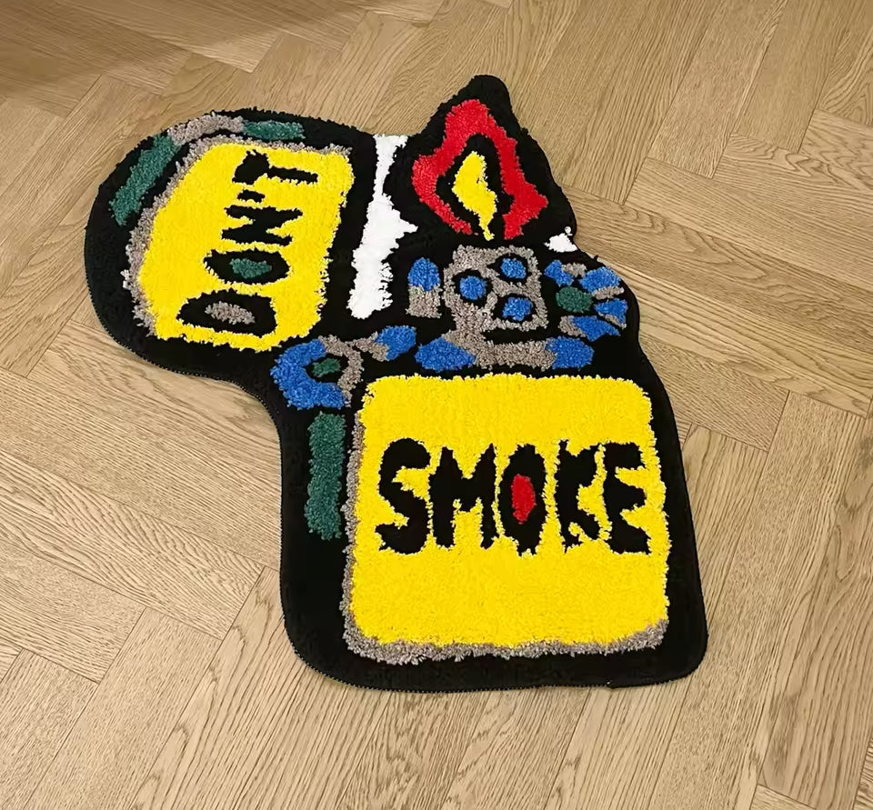 Tufted “DONT SMOKE” Lighter Rug