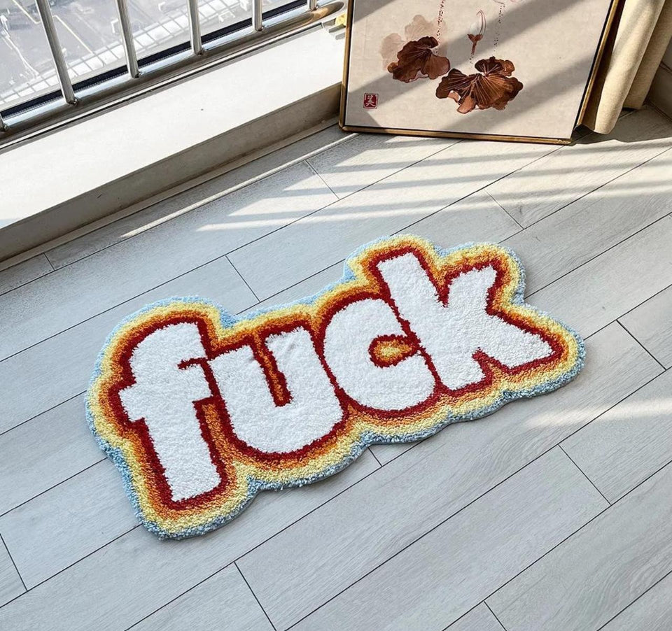 Rainbow Tufted F*ck Rug