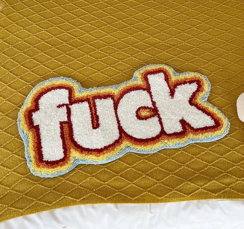 Rainbow Tufted F*ck Rug