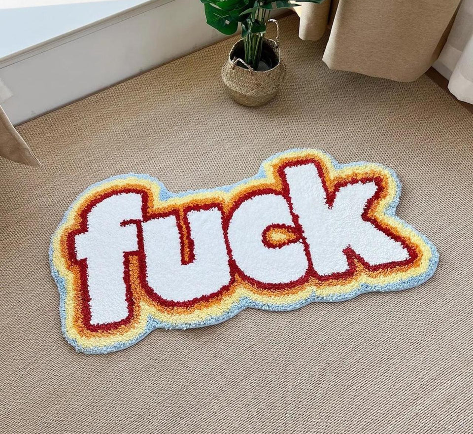 Rainbow Tufted F*ck Rug