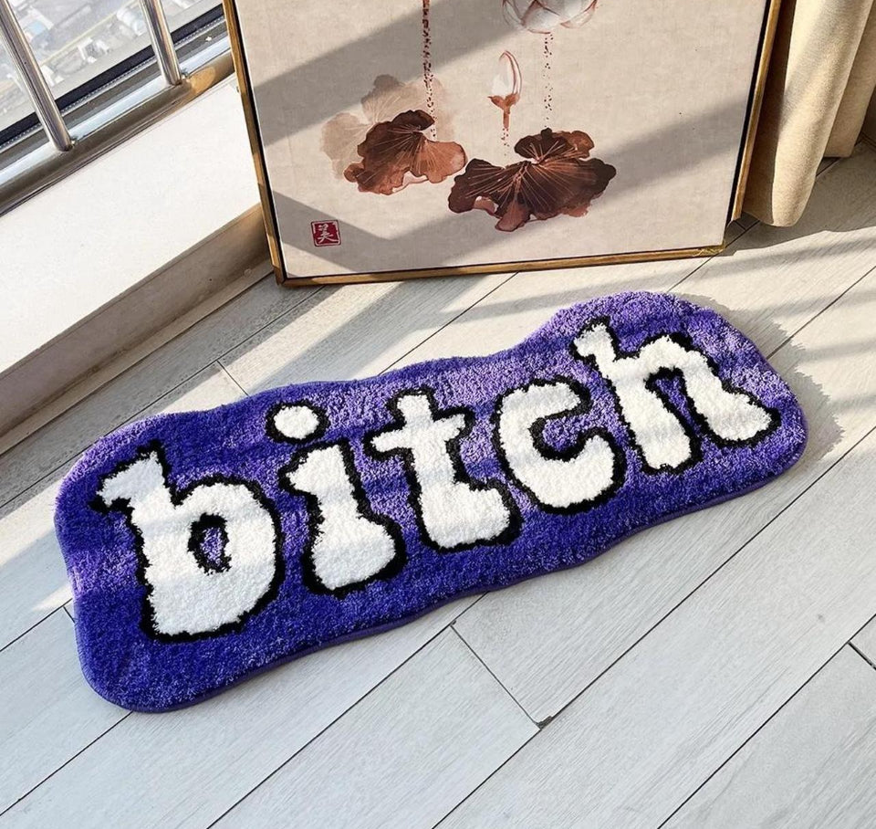 Tufted “B*tch” Rug