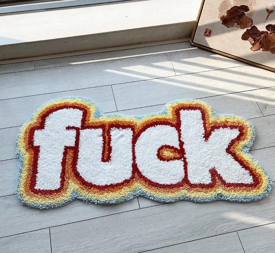 Rainbow Tufted F*ck Rug