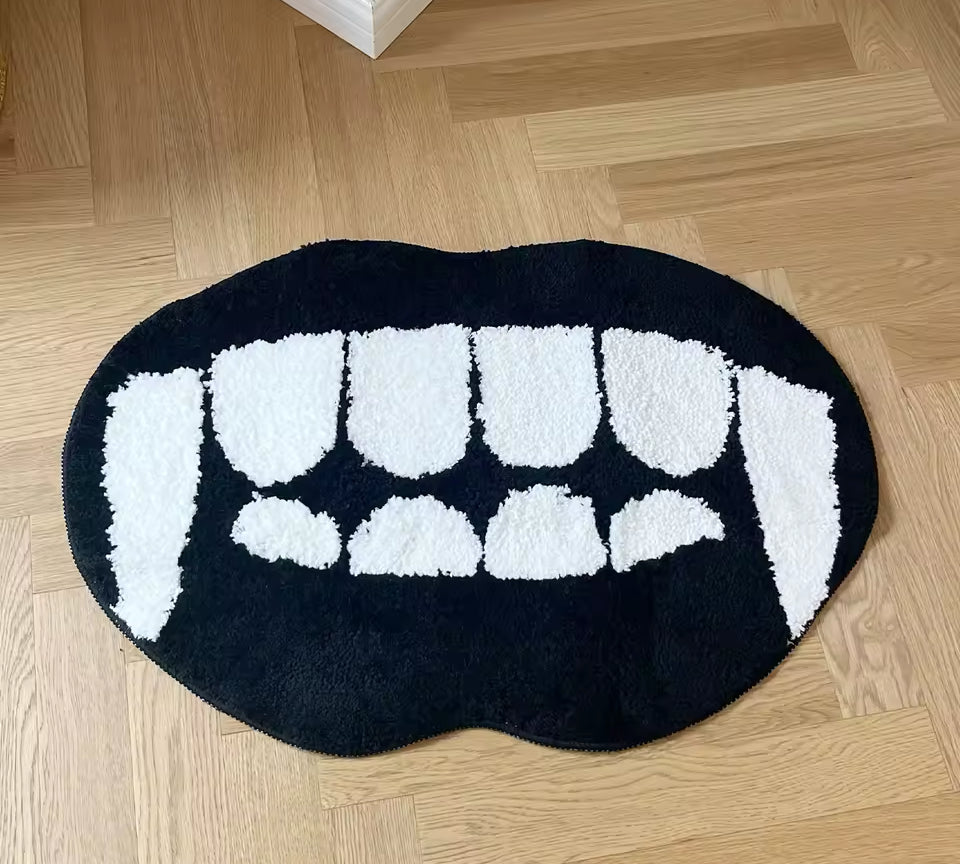 Tufted Vampire Teeth Rug