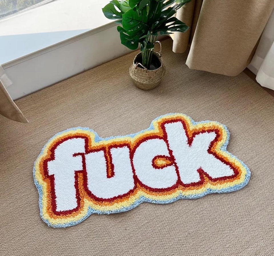 Rainbow Tufted F*ck Rug