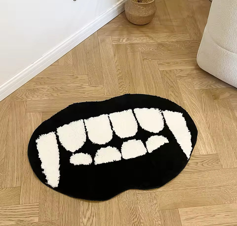 Tufted Vampire Teeth Rug