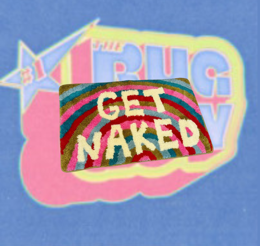 Multicoloured Tufted "Get Naked" Rug