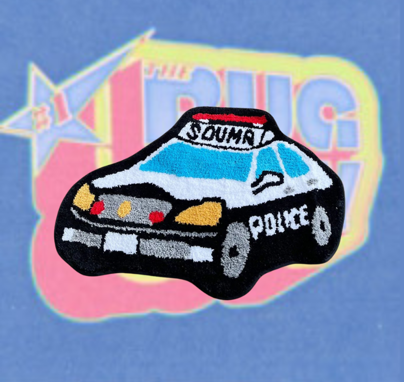 Tufted Police Car Rug