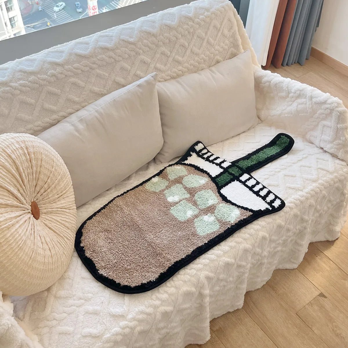 Beige and Green Starbucks Tufted Coffee rug - TheRugGuy