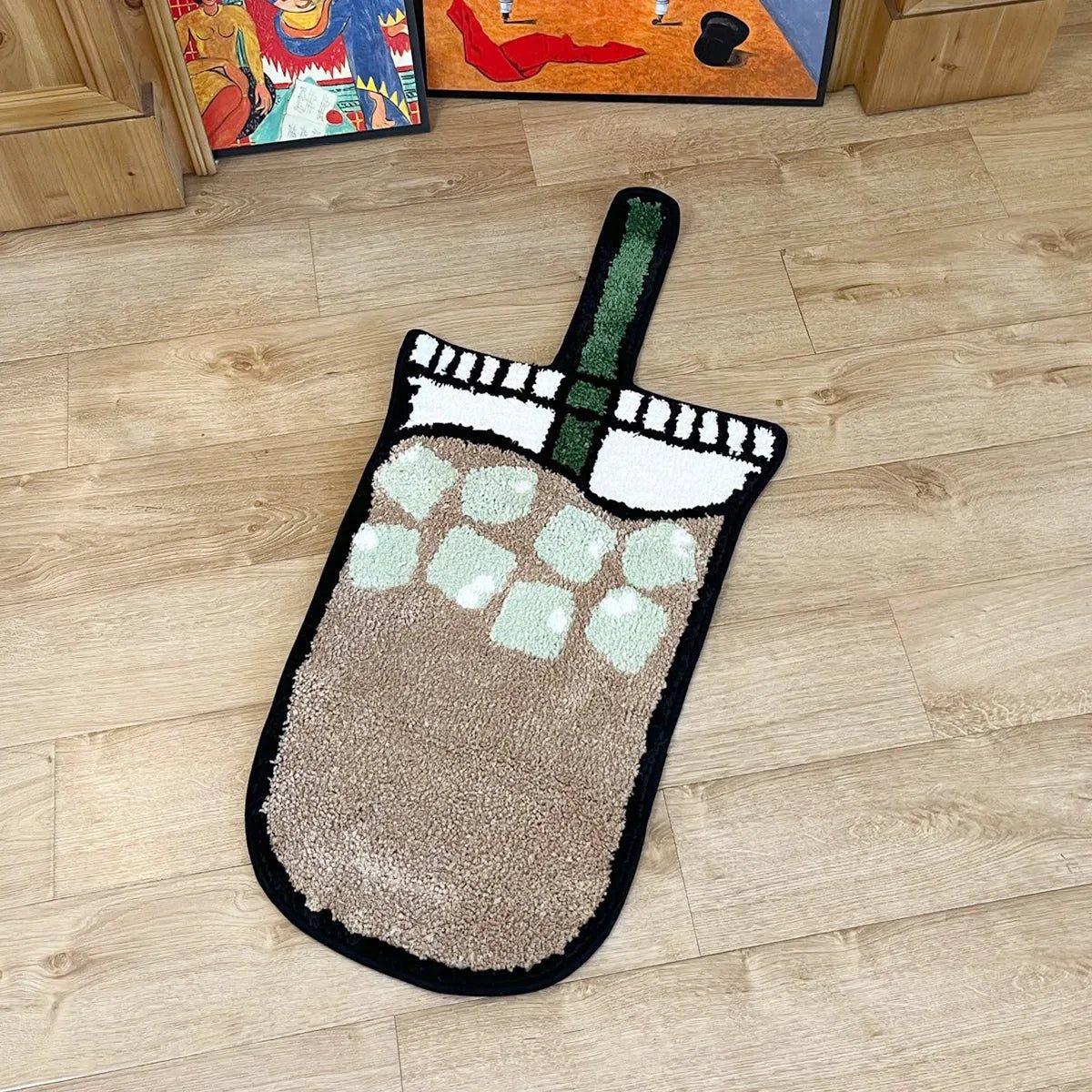 Beige and Green Starbucks Tufted Coffee rug - TheRugGuy