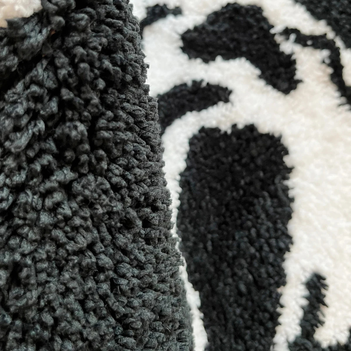 Black and White Tufted "Ghost Face" Rug - TheRugGuy