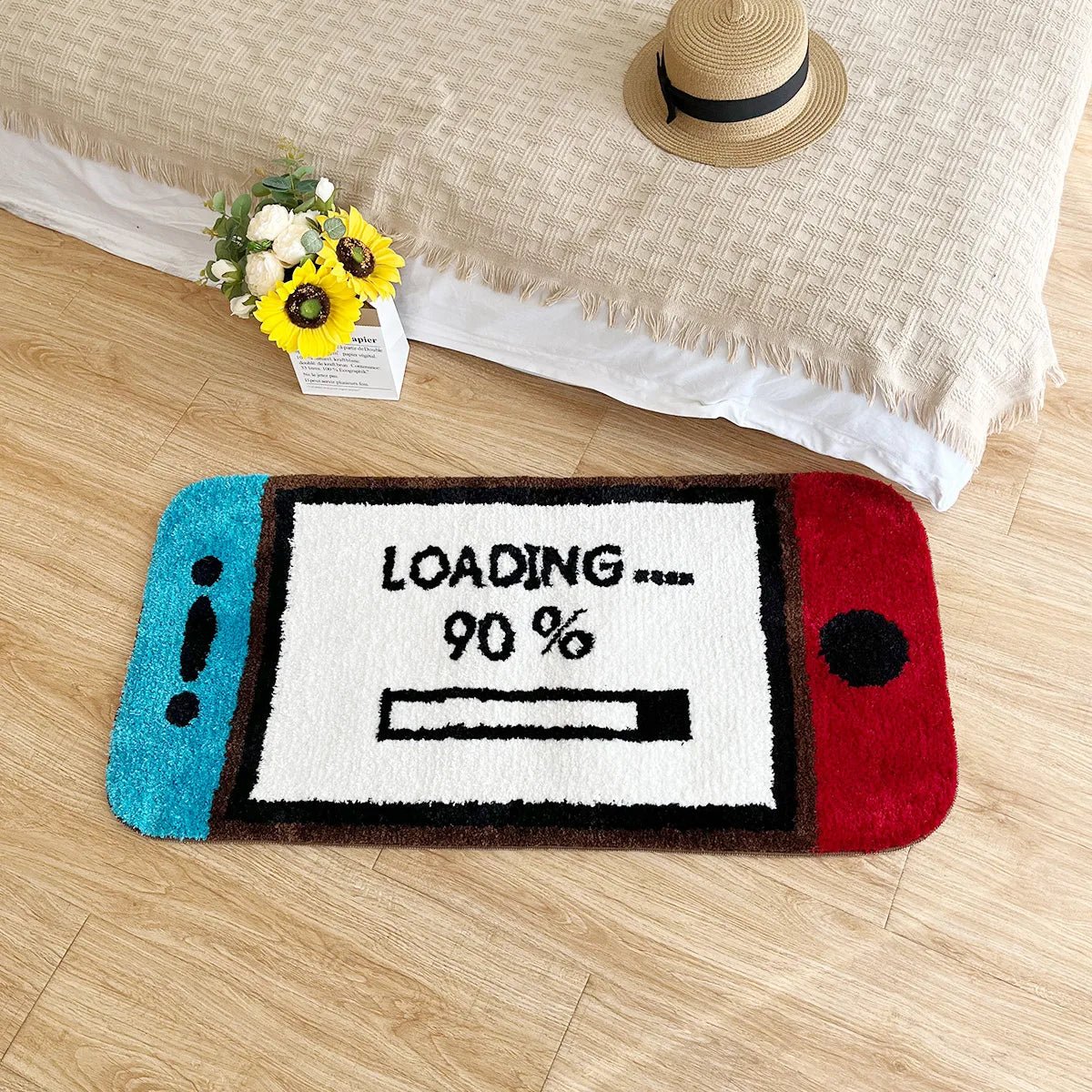 Blue and Red Tufted Nintendo Switch Gaming Rug - TheRugGuy