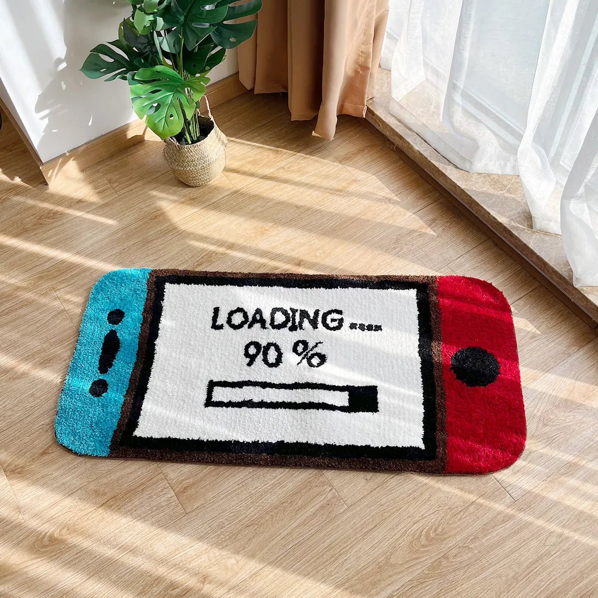 Blue and Red Tufted Nintendo Switch Gaming Rug - TheRugGuy