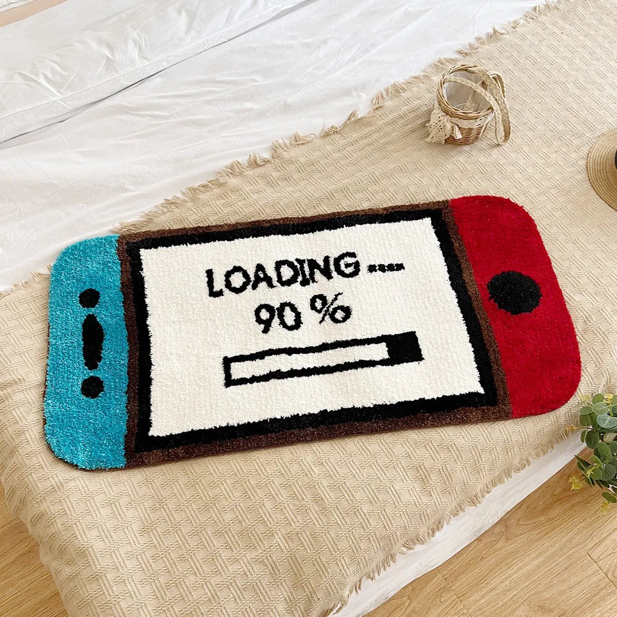 Blue and Red Tufted Nintendo Switch Gaming Rug - TheRugGuy