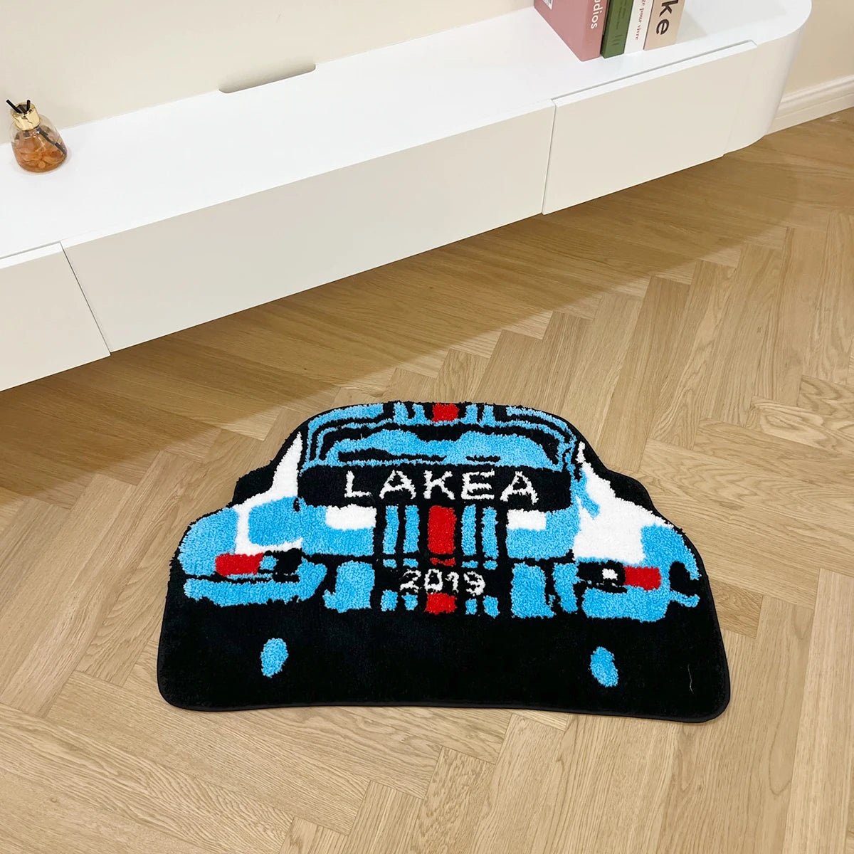 Blue Tufted Sports Car Rug - TheRugGuy