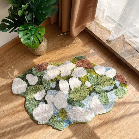 Green and Blue Tufted Moss Rug - TheRugGuy