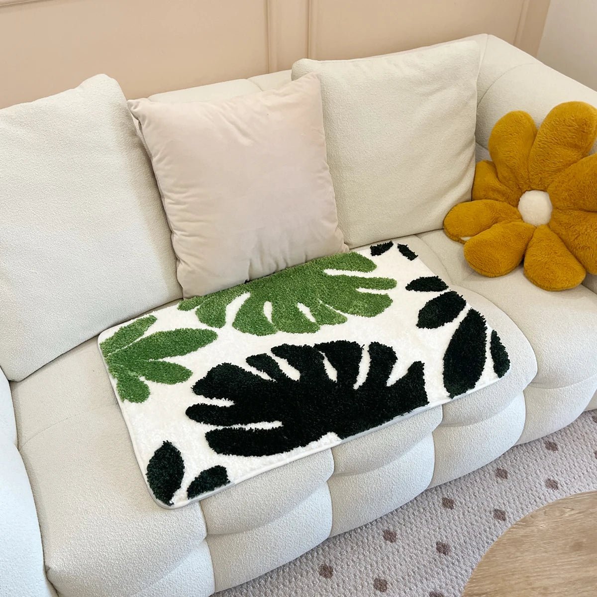 Handmade Dorsal Leaf Rug - Kawaii Room Decor for Bedroom - TheRugGuy