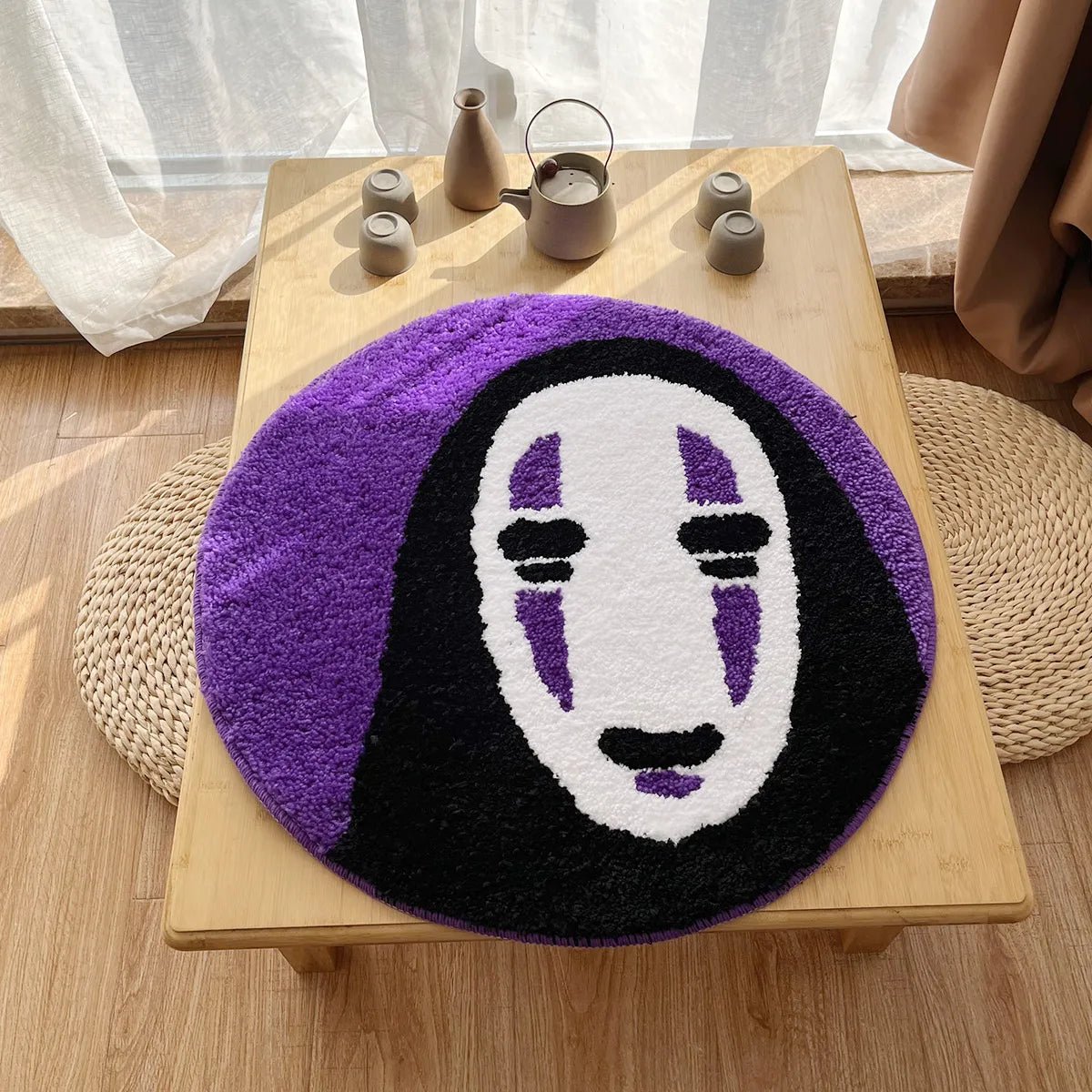 Kaonashi's Enigma: Spirited Away Purple Anime Rug - TheRugGuy