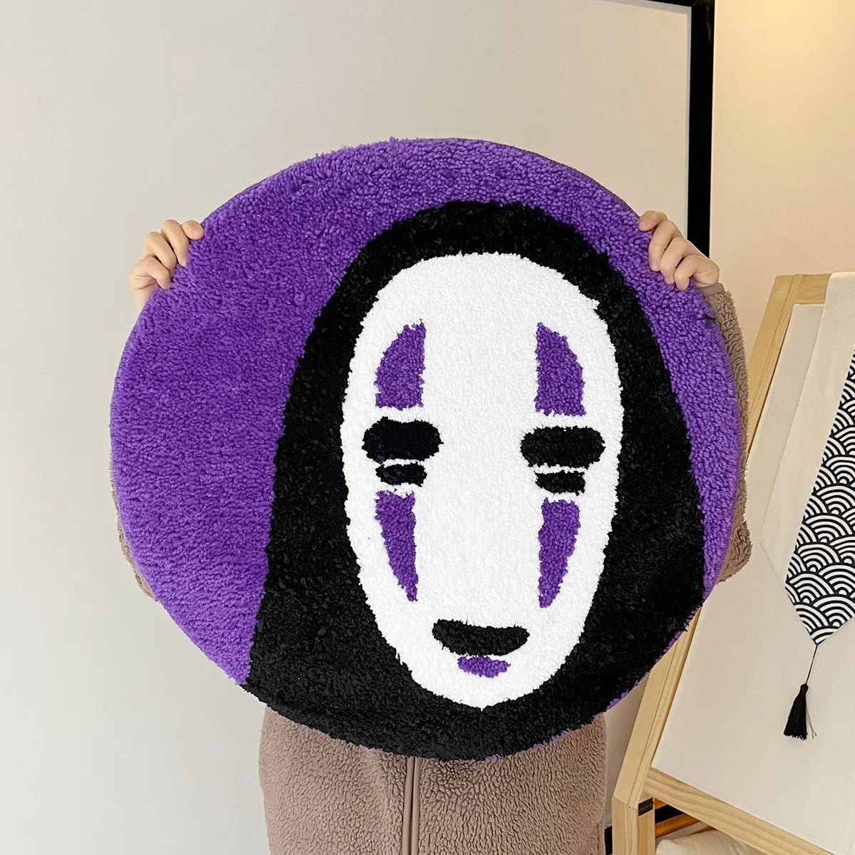 Kaonashi's Enigma: Spirited Away Purple Anime Rug - TheRugGuy