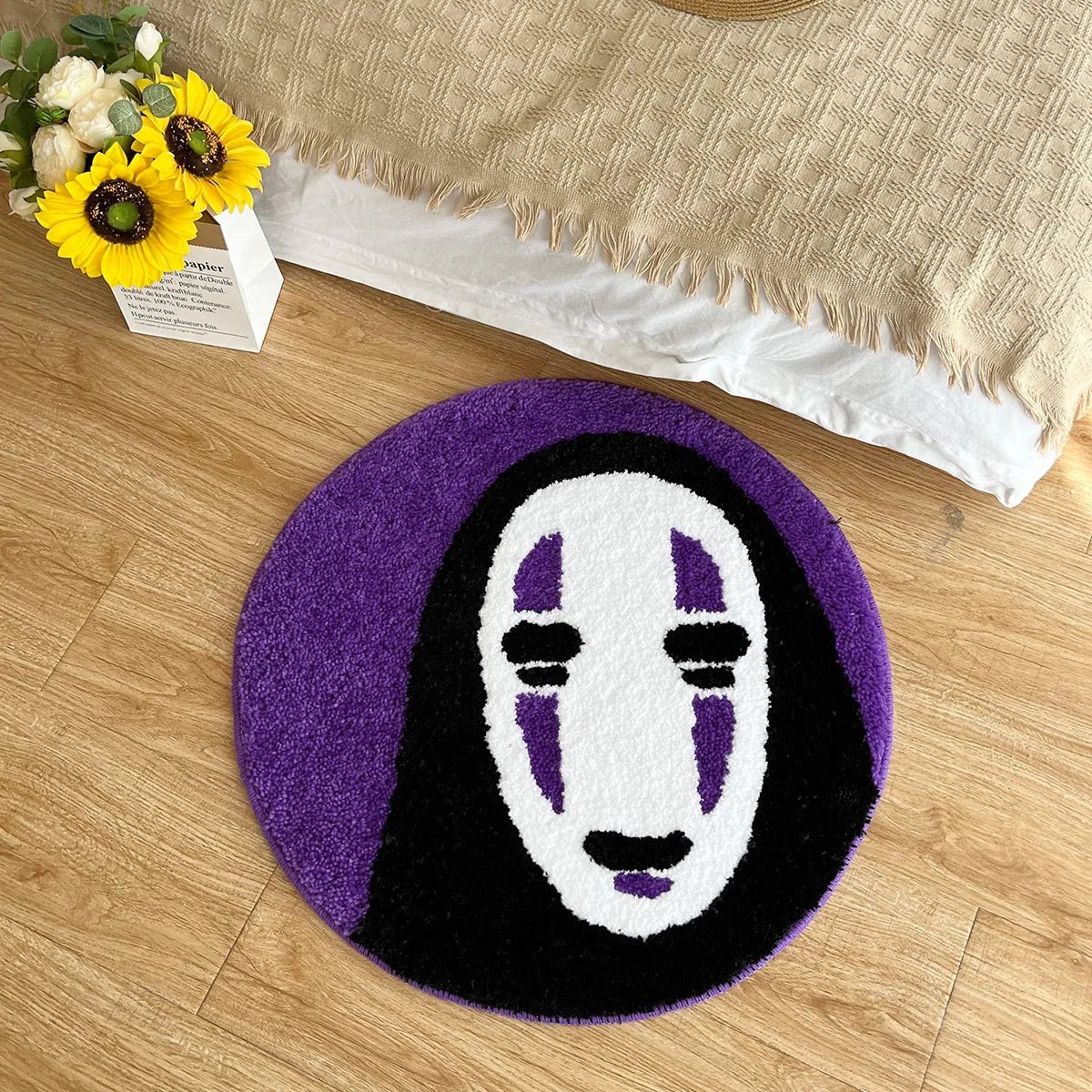 Kaonashi's Enigma: Spirited Away Purple Anime Rug - TheRugGuy