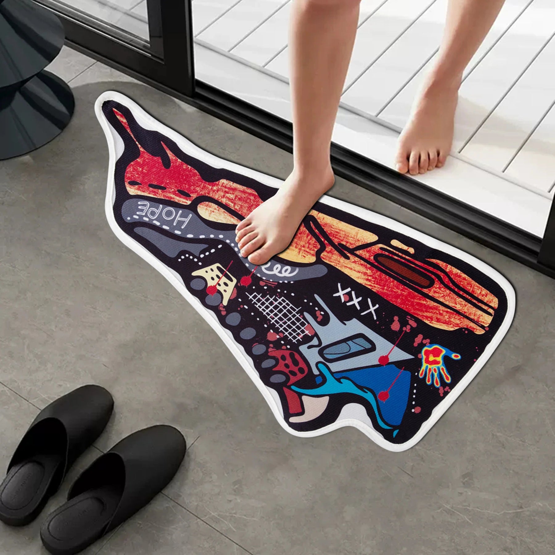 Multicolor Tufted Air Force Sneaker Inspired Rug - TheRugGuy