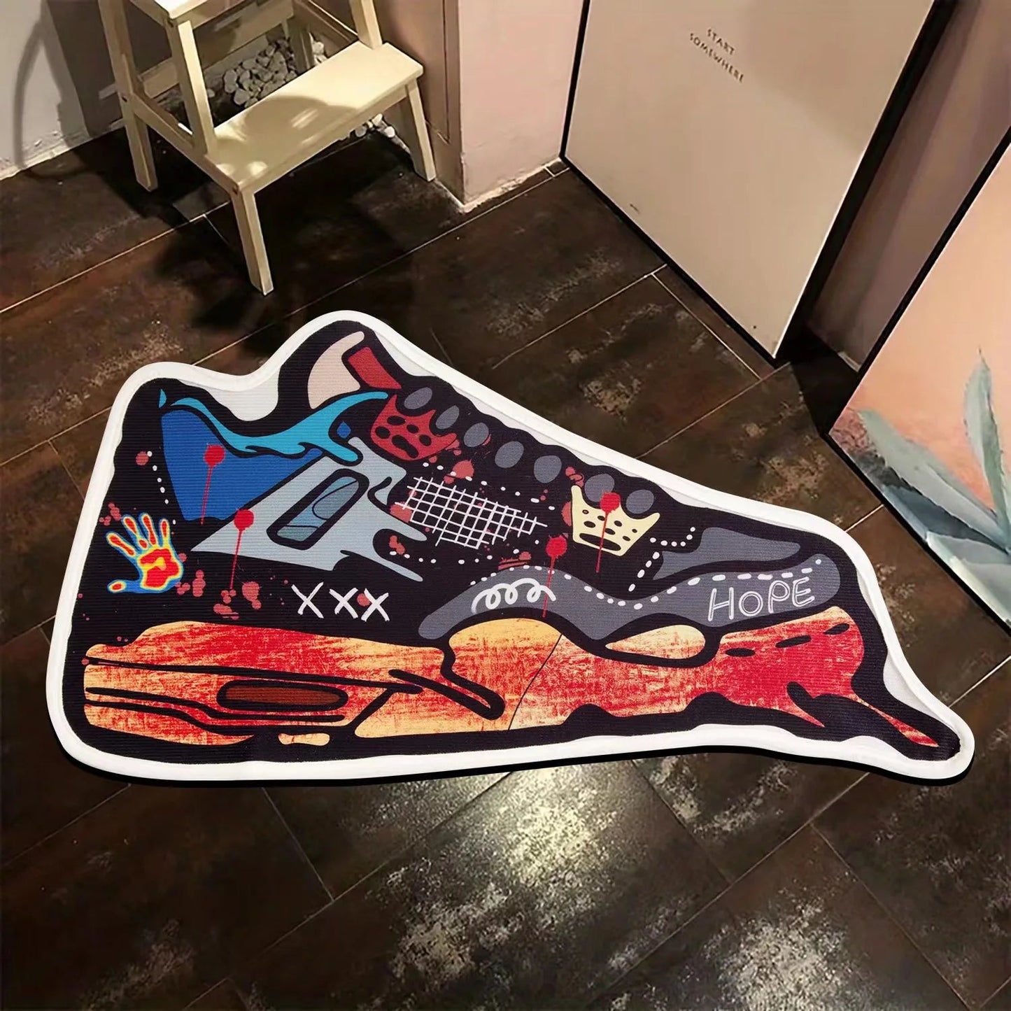 Multicolor Tufted Air Force Sneaker Inspired Rug - TheRugGuy