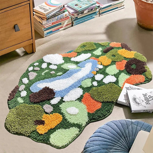 Multicolored Tufted Moss Rug - TheRugGuy