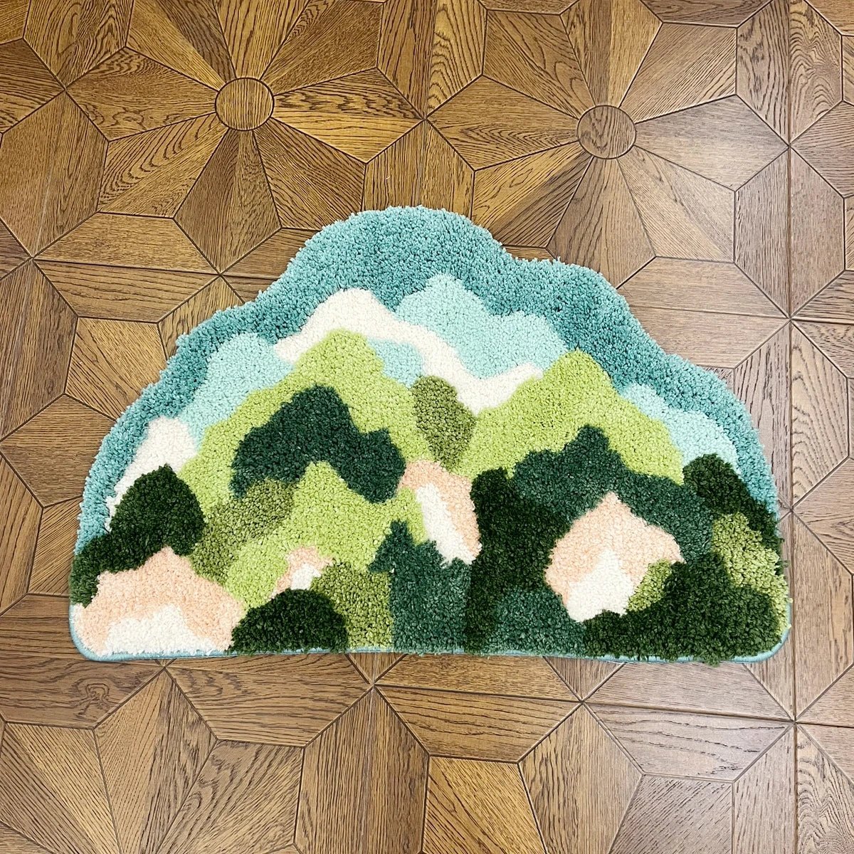 Multicolored Tufted Mountain Rug - TheRugGuy