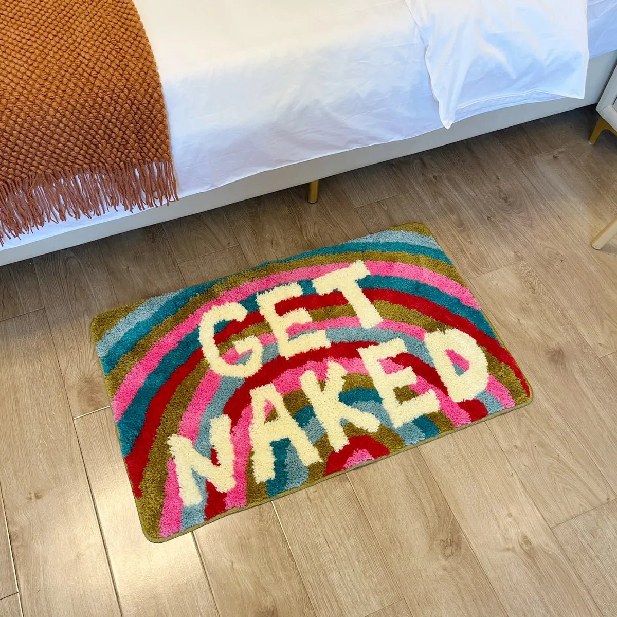 Multicoloured Tufted "Get Naked" Rug - TheRugGuy