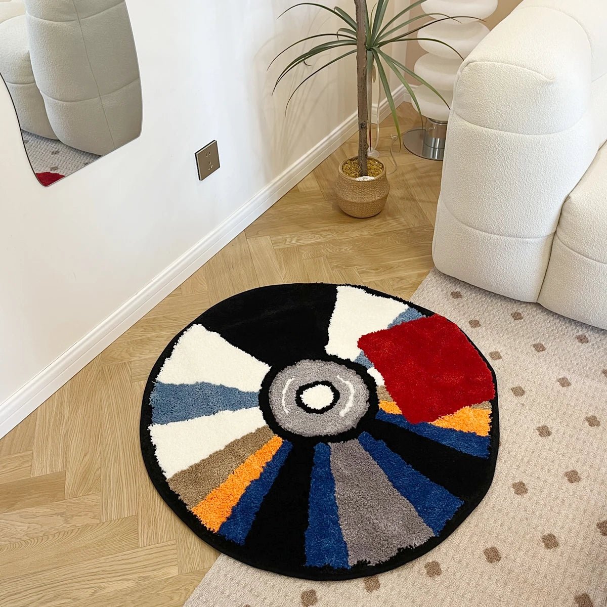 Multicoloured Tufted "Kanye West YEEZUS Album Cover CD" Rug - TheRugGuy