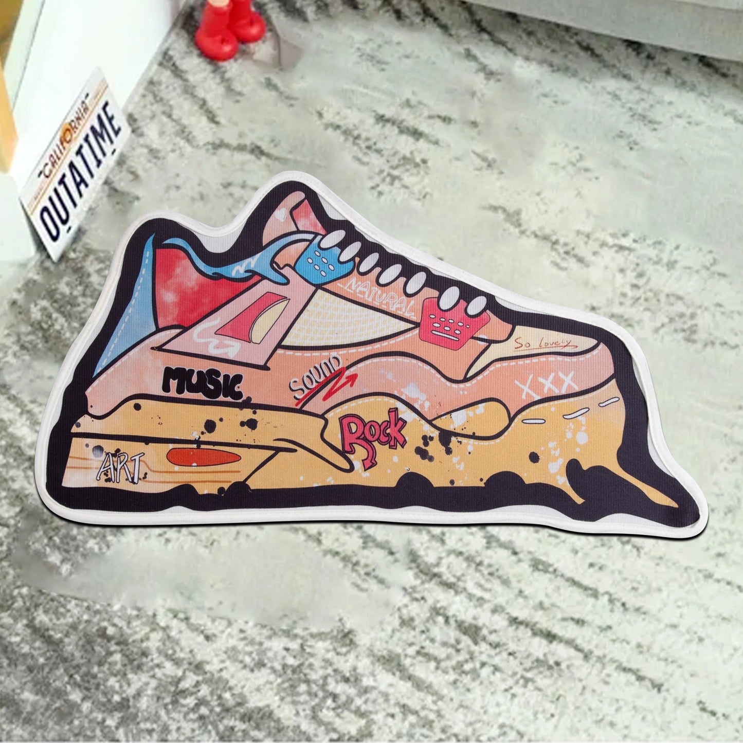 Multicoloured Tufted "Nike Air Jordan Sneaker" Rug - TheRugGuy