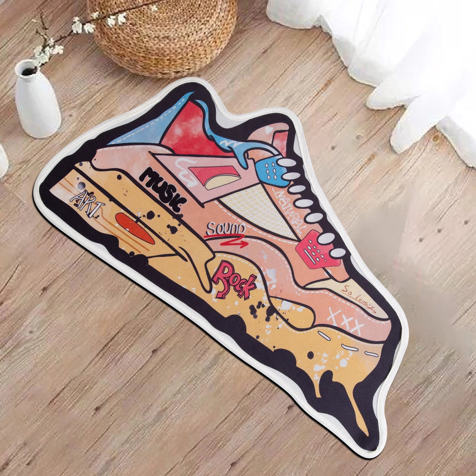 Multicoloured Tufted "Nike Air Jordan Sneaker" Rug - TheRugGuy