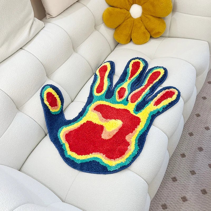 Multicoloured Tufted "Thermal Hand" Rug - TheRugGuy