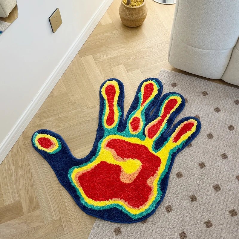 Multicoloured Tufted "Thermal Hand" Rug - TheRugGuy