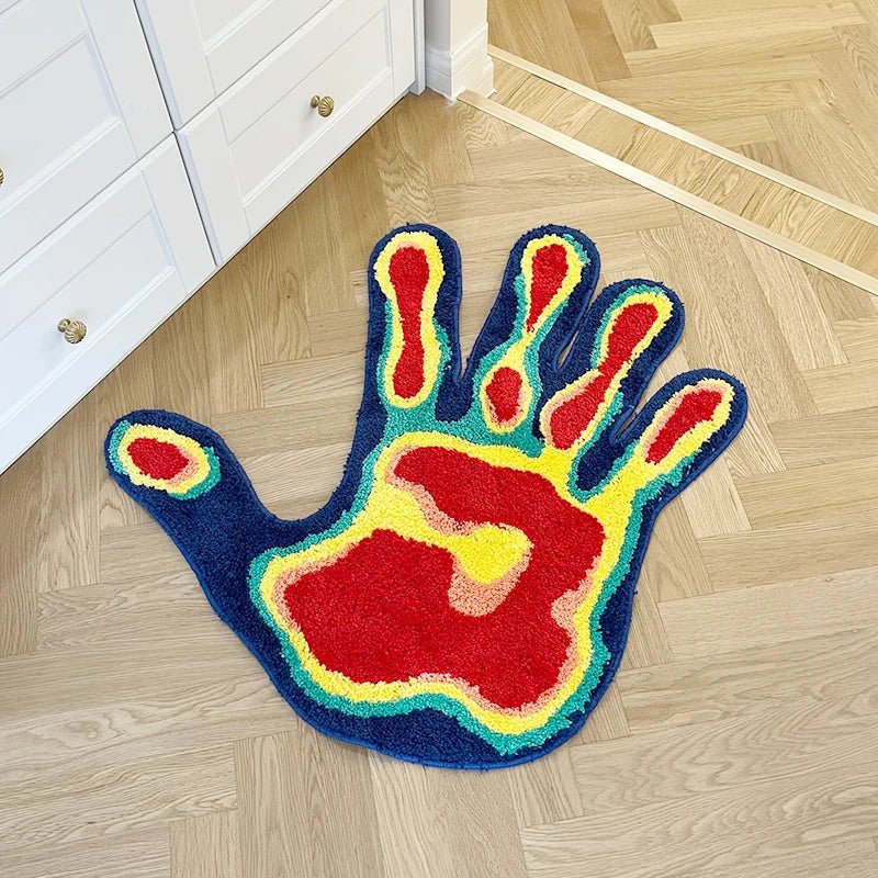 Multicoloured Tufted "Thermal Hand" Rug - TheRugGuy