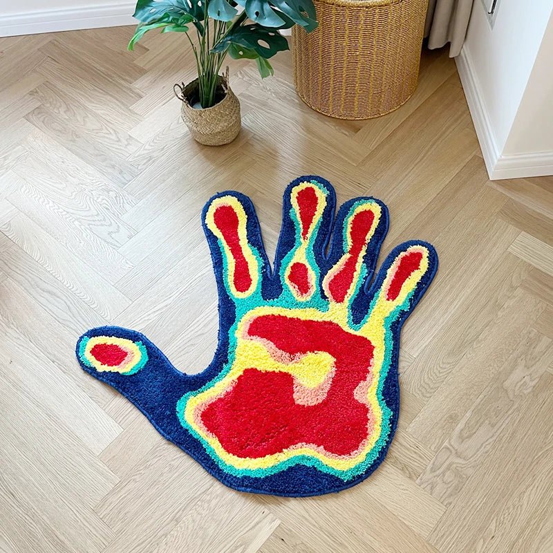 Multicoloured Tufted "Thermal Hand" Rug - TheRugGuy