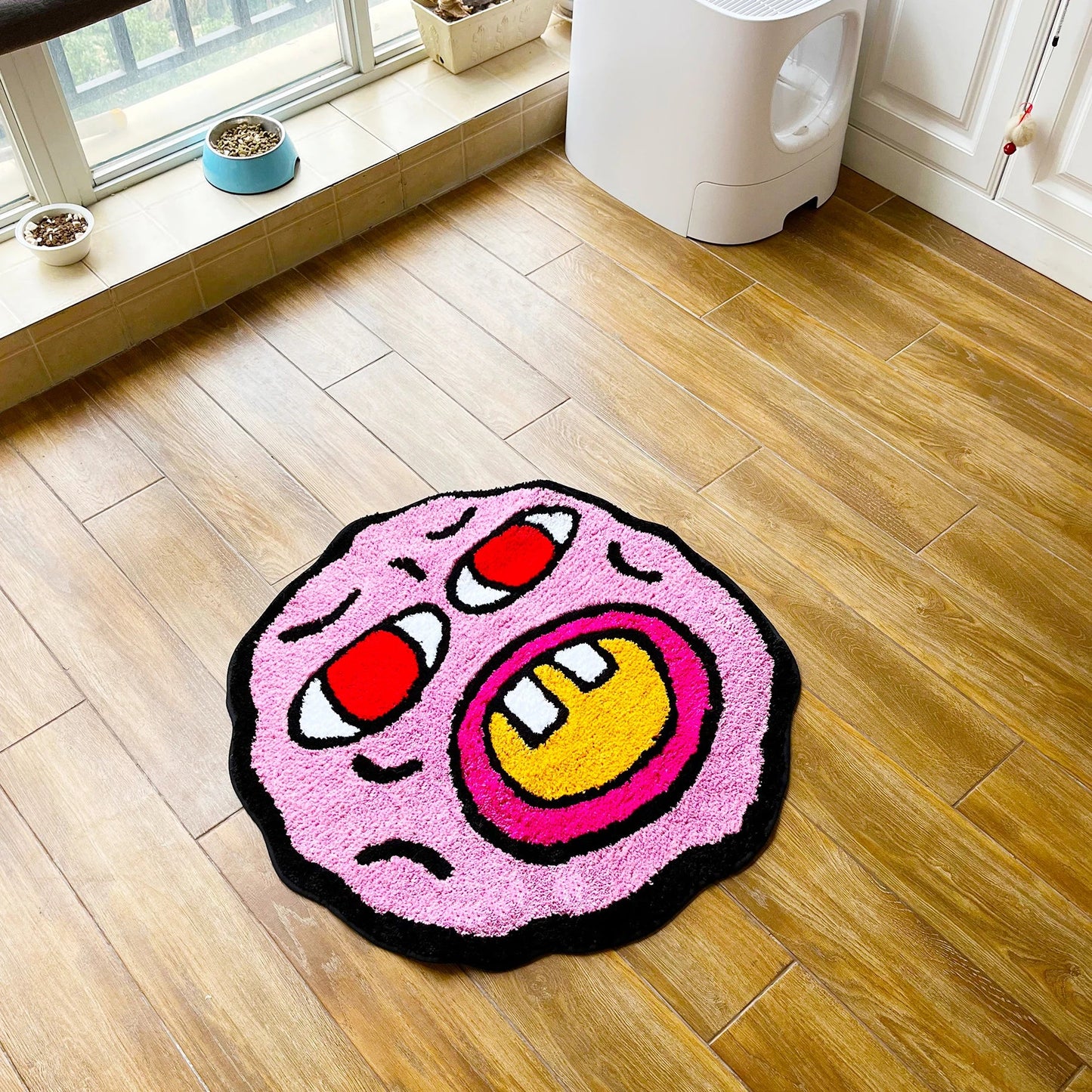 Pink Tufted Tyler the Creator "Cherry Bomb" rug - TheRugGuy