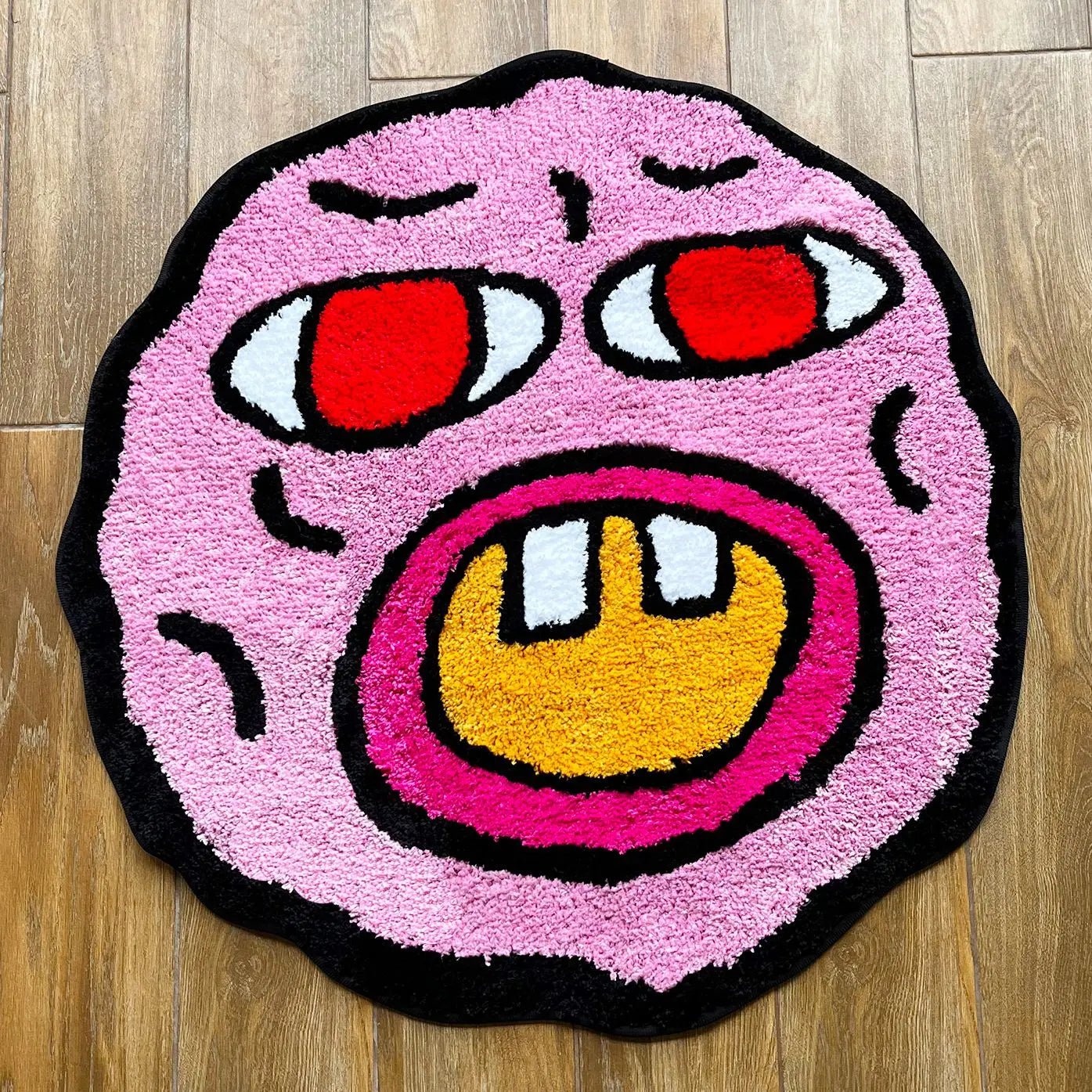 Pink Tufted Tyler the Creator "Cherry Bomb" rug - TheRugGuy