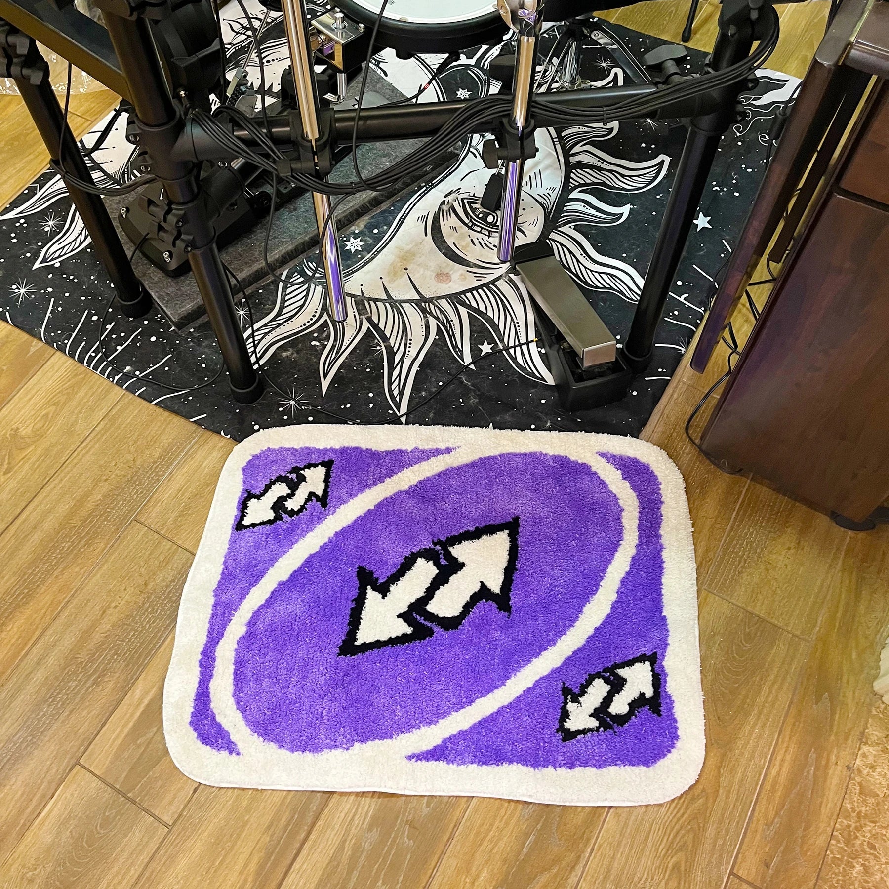 Purple Tufted "Uno Playing Card" Rug - TheRugGuy