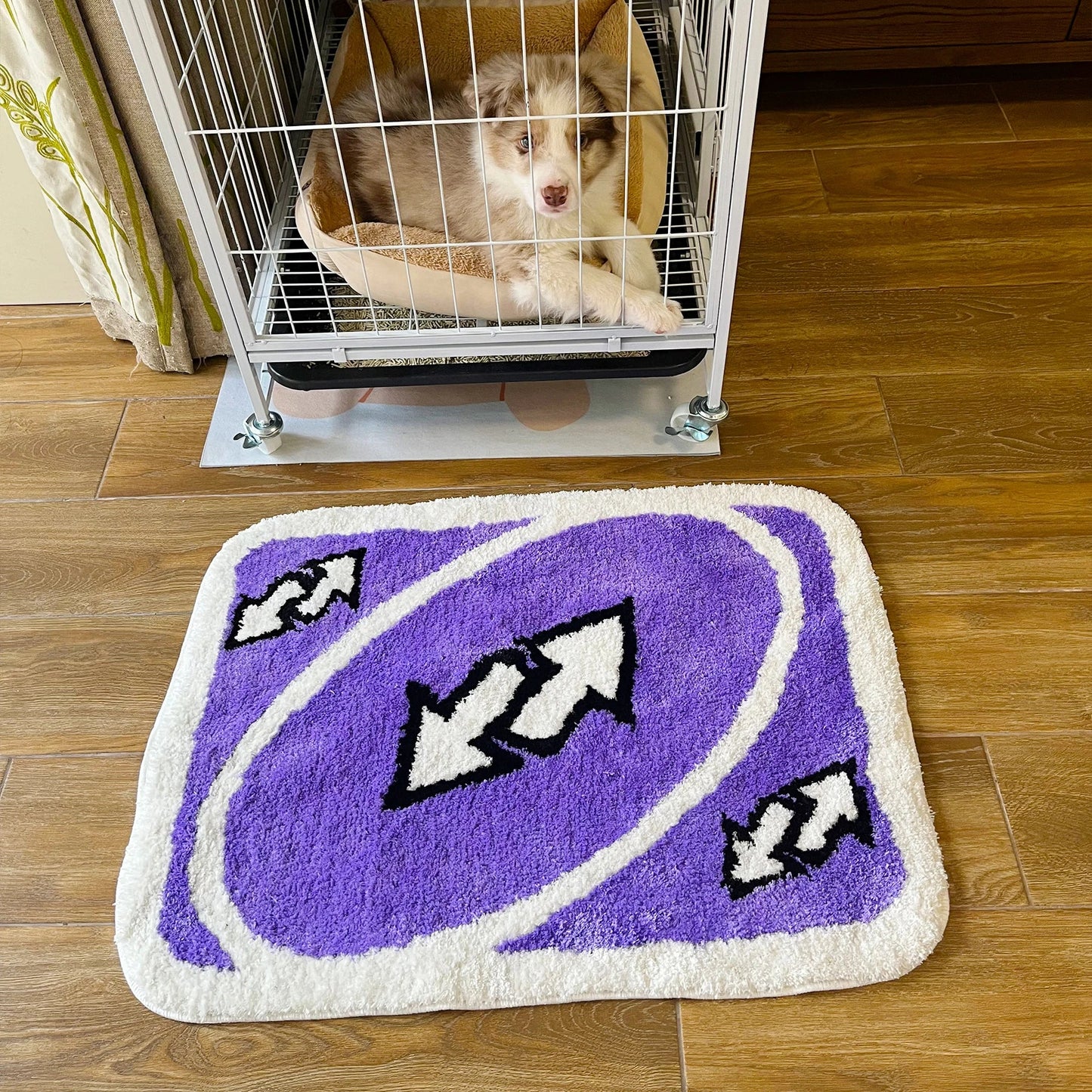 Purple Tufted "Uno Playing Card" Rug - TheRugGuy