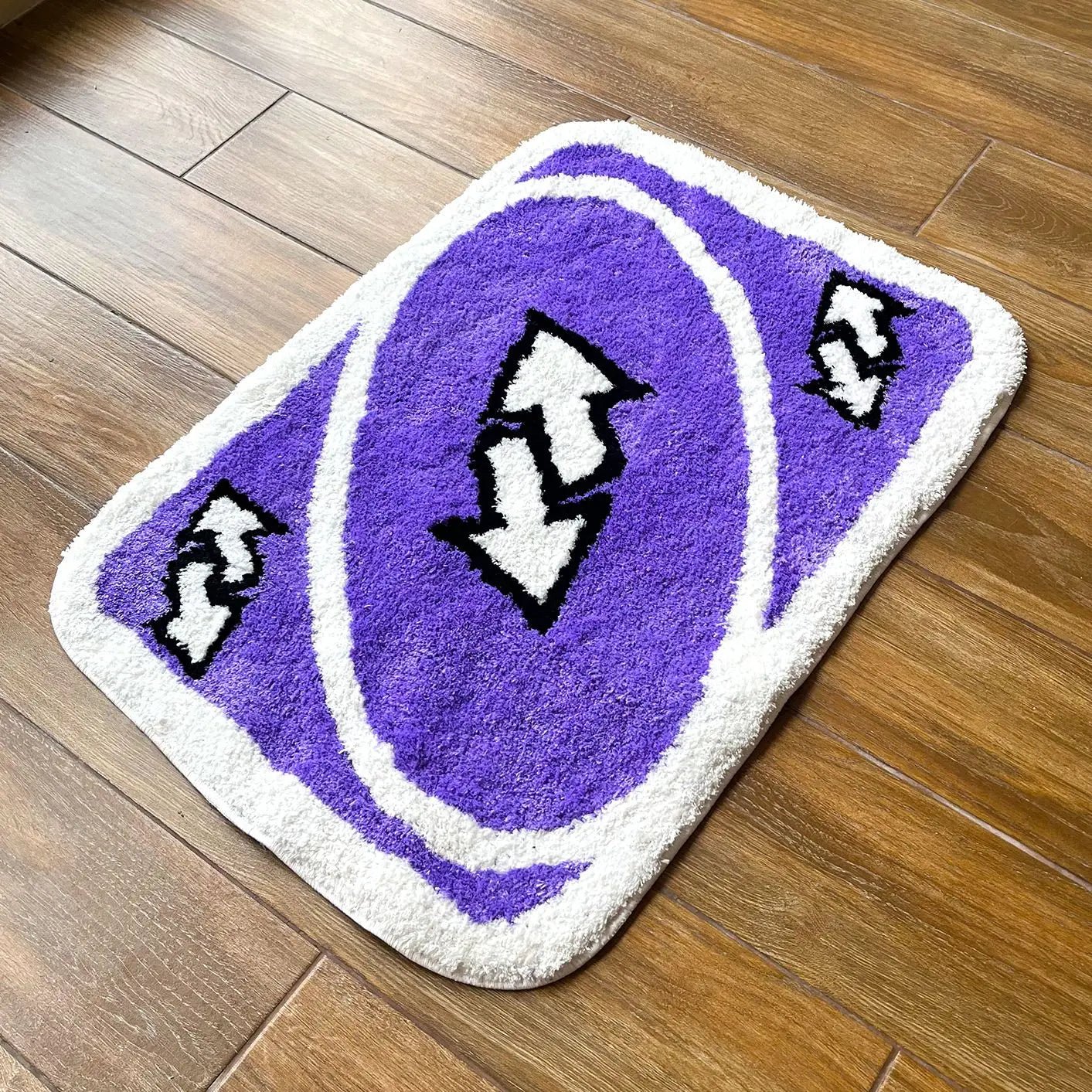 Purple Tufted "Uno Playing Card" Rug - TheRugGuy